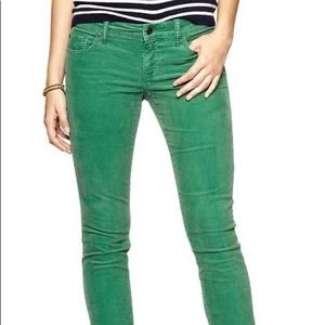 Gap 1969 skinny green cords